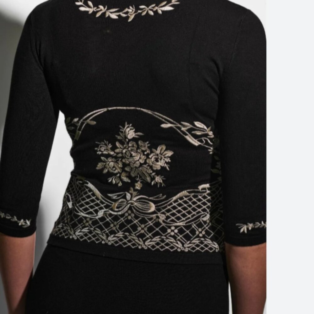 NWT Wheels & Dollbaby Marie Antoinette Black Cardigan - Picture 2 of 13